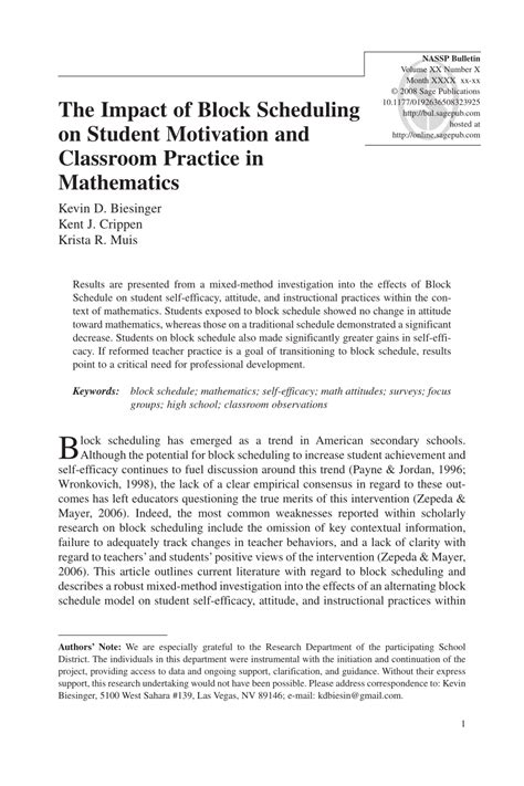 the impact of high school scheduling on test scores|block scheduling impact on student performance.